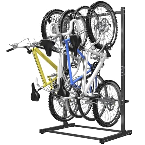 WALMANN Freestanding Bike Stand for Garage, 4 Bikes Vertical Bike Storage Stand Heavy Duty Bike Floor Stand