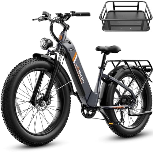 Jasion Thunder Electric Bike for Adults,1800W Peak Fat Tire E Bikes,26''x 4'',80 Miles with 864Wh Removable Battery Ebike, 30+MPH Max Speed Bicycles,Hydraulic Brakes,Front Suspension