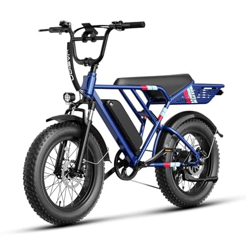 Jasion RetroVolt Electric Bike for Adults, 2000W Peak & 30MPH Electric Dirt Bike, 48V 13AH Battery, Max 70Miles Range Electric Motorcycle, 20'' X 4'' Fat Tire All-Terrain E Bike