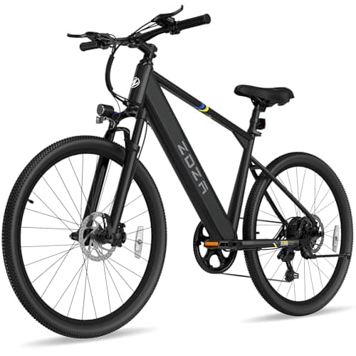 ZDZA Electric Bike, 1000W Peak Motor, 26” E Bike for Adults, 40 Miles Range & 22 Mph Ebike, Electric Bicycle for Commute, 7 Speed & Colorful LCD Display (Light Blcak)