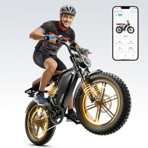 TST Electric Bike for Adults, 1500W Peak Motor 32MPH Off-Road Ebike, 48V 15AH Removable Battery, 20x4.0 Fat Tire E-Bike with Dual Suspension, APP & LCD, UL 2849 Certification