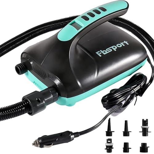 Electric Paddle Board Pump, 20PSI SUP Air Pump with Inflation & Deflation Functions & 12V DC Car Connector, Portable Quick Inflator for Inflatable Paddleboard, Kayaks, Boats and Air Mattresses