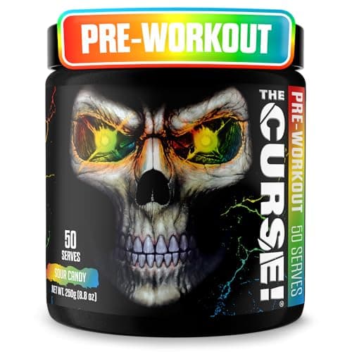 JNX SPORTS The Curse! Sour Candy Pre Workout Powder with Creatine – Extreme Energy Preworkout for Men & Women – 50 Servings – L Citrulline, Beta Alanine & Caffeine for Pump, Strength & Focus