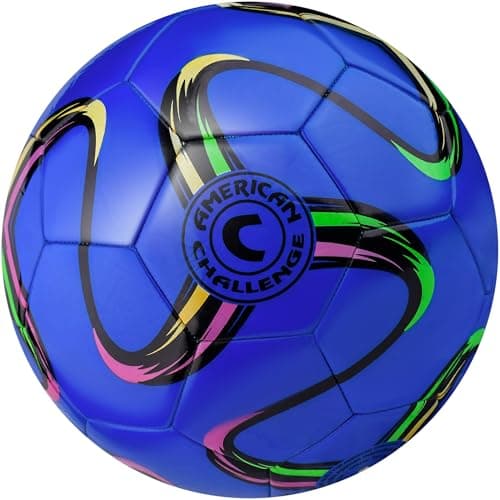 American Challenge Brasilia Soccer Ball – Professional Training Soccer Ball for Grass Fields – Durable TPU Machine Stitched Soccer Balls – Sizes 2, 3, 4 & 5 – Outdoor Practice & Match Play