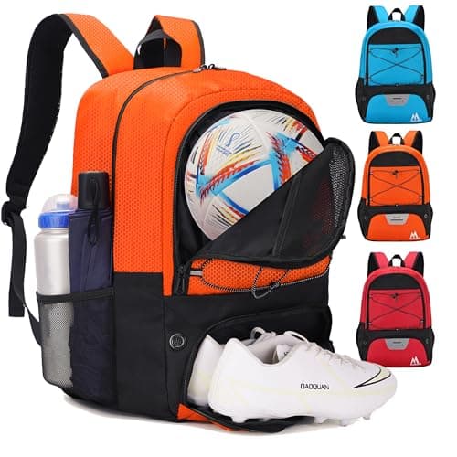 Hsmihair Soccer Bag-Soccer Backpack&Backpack for & Football Volleyball & Basketball,with Ball Compartment and Separate Cleat