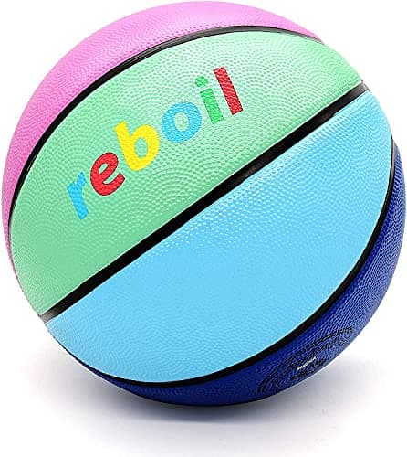 REBOILPHASE Youth Basketball Size 5(27.5") –Basketball Gift- Color Rubber Basketball Series