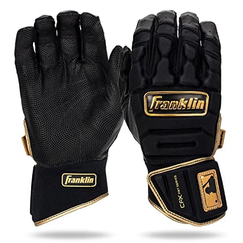 Franklin Sports CFX Pro PRT Heavy Duty Protective Batting Glove - Adult XL - Black/Gold