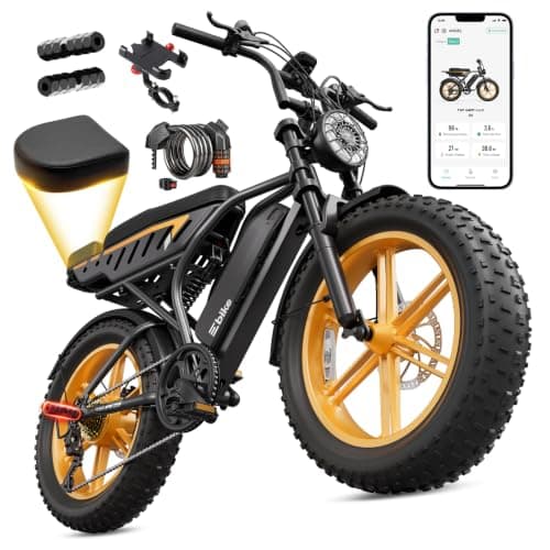 TS TST GRP LLC Electric Bike for Adults, 1500W Peak Ebike, 48V 15AH Waterproof Removable Battery, 7 Speed, 28 MPH Max, 20" Electric Off-Road Bike, UL 2849 Certification