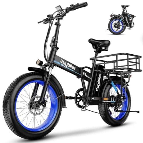 Kebiko 1000W Folding Electric Bike,48V 20AH Removable Battery E Bike,30+MPH,80 Miles Max Range Electric Bike for Adults,20" Fat Tire Foldable ebike,Adult Electric Bicycle for Commute Beach Snow