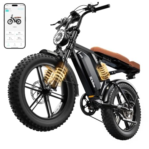 TST Electric Bike for Adults, 1500W Peak Motor Ebike with 48V 15Ah Battery, 60 Miles Range 28 MPH Electric Bicycle, 20" New All-Terrain Upgrade E Bike with Rear Seat, Black