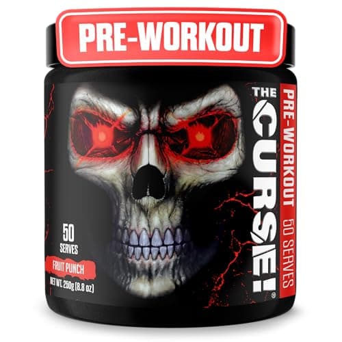 JNX SPORTS The Curse! Fruit Punch Pre Workout Powder with Creatine – Extreme Energy Preworkout for Men & Women – 50 Servings – L Citrulline, Beta Alanine & Caffeine for Pump, Strength & Focus
