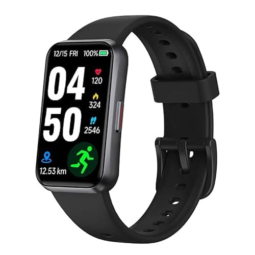 USMECBL Fitness Trackers,Blood Oxygen Heart Rate Sleep Monitor,1.47‘’ OLED Display,Smart Band 24/7 Health Monitoring,Calorie Pedometer Steps Counter Activity watchs/Notifications(Black)