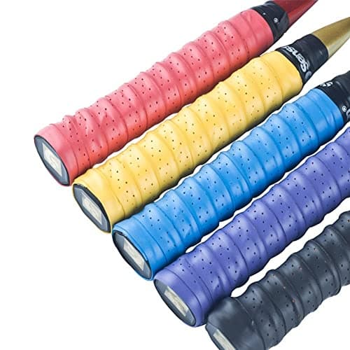Senston New Rackets Grip Anti Slip Perforated Super Absorbent Tennis Badminton Pickleball Overgrip 5 Pack.
