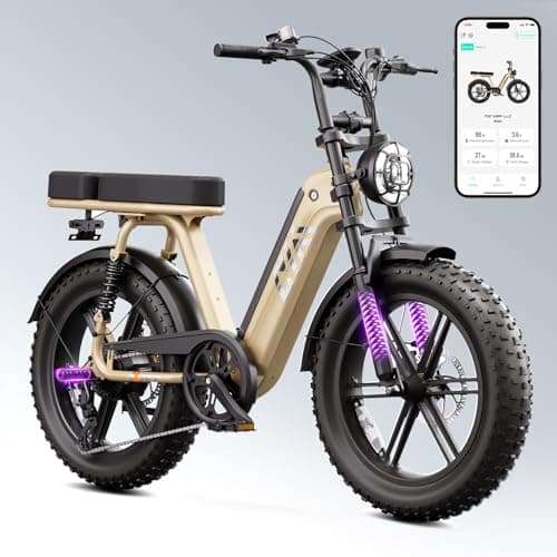 TST Electric Bike for Adults 1500W, 28MPH, 48V 15AH Removable Battery Step-Thru Ebike, 20" x 4.0" Fat Tire Electric Bicycle with Dual Hydraulic Brakes, Dual Suspension, Passenger Seat and Foot Pegs