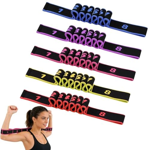 Shgxjjnb 5 Pack Fitness Resistance Bands, Fitness Resistance Band for Stretching and Yoga, Applicable to Pilates, Flexibility Training, Full Body Workout