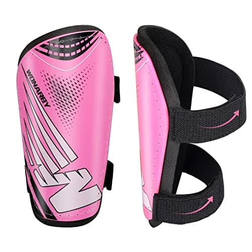 Shin Guards Soccer Youth Kids - Shin Guard for Boys Girls Teenagers Toddler 2-18 Years Old - Football Shin Pads Protection Equipment with Adjustable Straps - Pink, XS