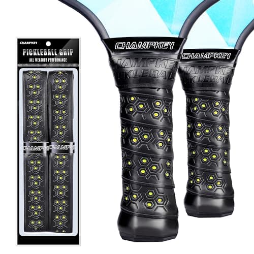 CHAMPKEY Professional Pickleball Paddle Grip Tape 2 Pack - All Weather Performance Pickleball Racket Grip - Improve The Feel and Convergence Characteristics (Yellow)