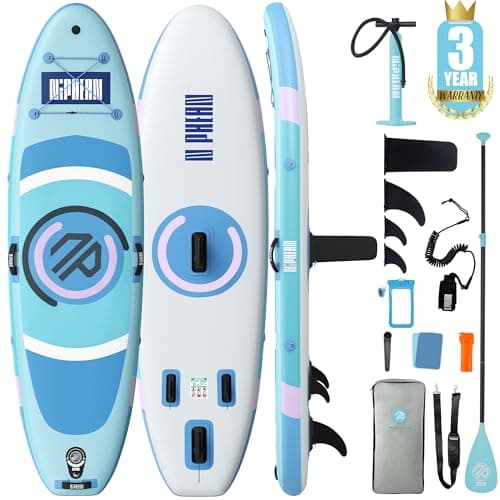 Niphean（Ultra-Light） Inflatable Paddle Board with StabilTrac Fin and Durable SUP Accessories, 10' Stand Up Paddle Boards for Adults & Youth, Versatile Yoga Paddle Board, Gift Ideas-Sky Melody