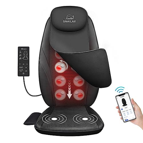 Snailax Back Massager with Heat, Gifts for Men, Women, Electric Deep Tissue Kneading Full Body Massage Chair for Back Pain, Home, Office Use, App Control