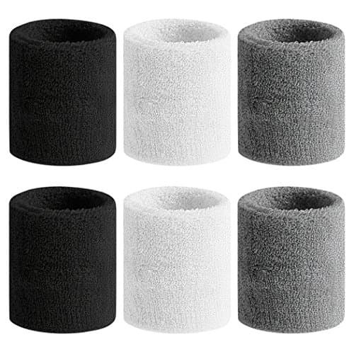 BEACE Sweatbands Sports Wristband for Men & Women - Moisture Wicking Athletic Cotton Terry Cloth Sweatband for Tennis, Basketball, Running, Gym, Working Out