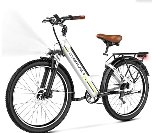 YorkE 26“ Electric Bike for Adult,1000W Peak, up 80 Miles Removable Battery Ebike,Adult Electric Bicycles for All Terrain,Women E Bike for Commute,Snow White