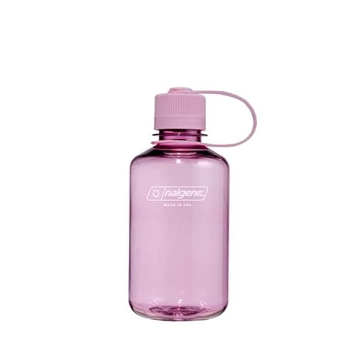 Nalgene 16 oz Narrow Mouth Water Bottle | Slim Cup Holder Size, BPA-Free, Durable & Leak Proof, Lightweight Travel Bottle, Cherry Blossom