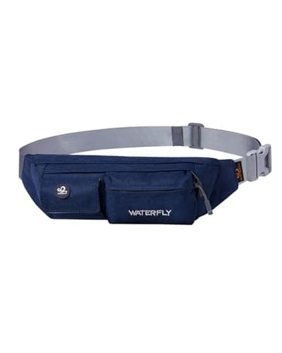 Waterfly Fanny Pack Slim Soft Polyester Water Resistant Waist Bag Pack for Man Women Carrying iPhone 8 Samsung S6, Sapphire Blue