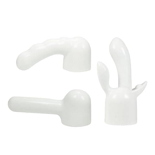 EBIEFLY 3X Fit for MINI Hitachi Handheld Wand Massage Attachments Accessories Soft Silicone White
