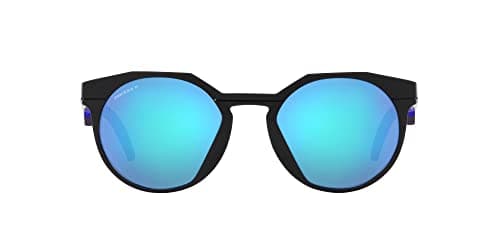 Oakley Sunglasses for Men - OO9242 HSTN High-Bridge, Round Polarized Sunglasses PRIZM Lenses - Matte Black/PRIZM Sapphire Polarized - Size 52