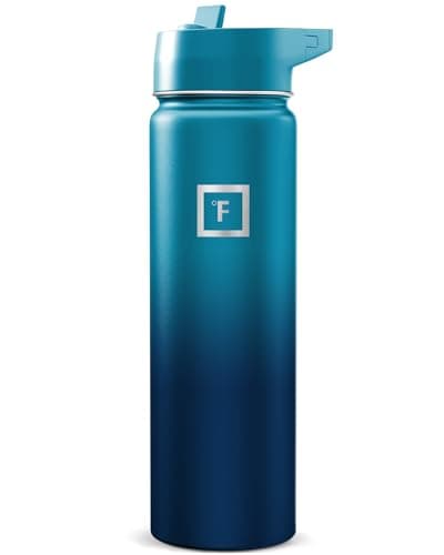 IRON °FLASK 24 oz Wide Mouth Water Bottle with Straw