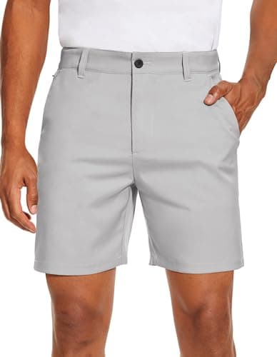 PULI Mens Golf Shorts 7 Inch Inseam Business Dress Casual Stretch Work Hiking Quick Dry