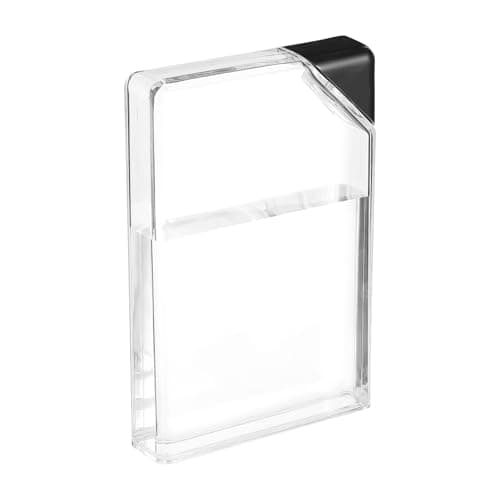 CRZQXOUR Clear Reusable Slim Flat Water Bottle 450ml Portable, Fits in Pocket, Transparent Cup for School Sports Travel Dining Time