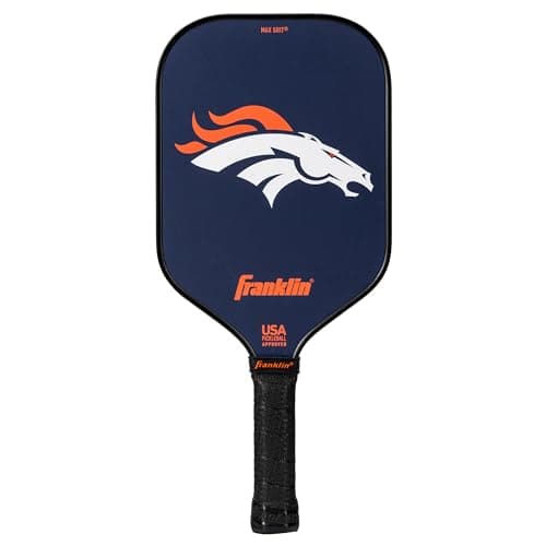 Franklin Sports NFL Denver Broncos Pickleball Paddle - Official NFL Team Pickleball Paddles - USAP (USAPA) Approved Premium Quality Pickleball Paddles - Authentic Team Logos + Colors