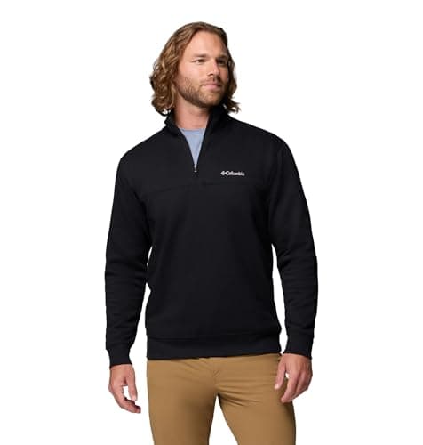 Columbia Mens Hart Mountain II Half Zip Fleece Jacket, Black, XX-Large
