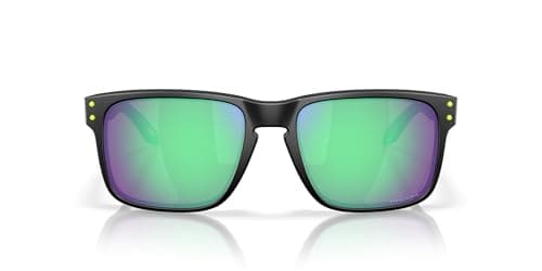 Oakley Man Sunglasses Matte Black Frame, Prizm Road Jade Lenses, 57MM