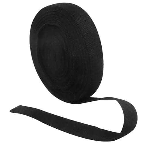 Kemcatui Webbing Strap, 1 Inch Strong Webbing for DIY Projects, Outdoor Gear Repair, Backpack Straps, Lawn Chair and Crafting, Versatile Indoor and Outdoor Use 12 Yards, Black