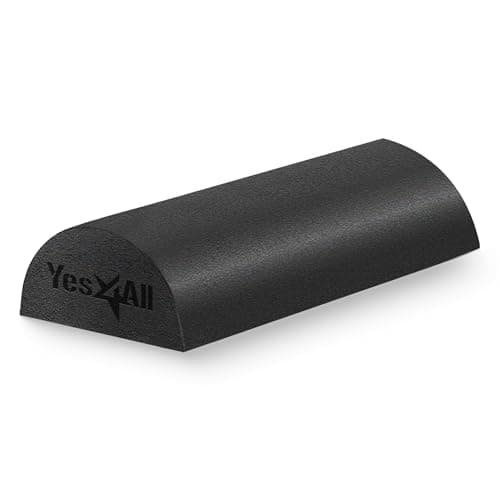 Yes4All Medium Firm Half Foam Rollers for Post-Workout Relaxation, 12/18/24/36 inch PE Foam Roll for Back Massage & Yoga Exercise