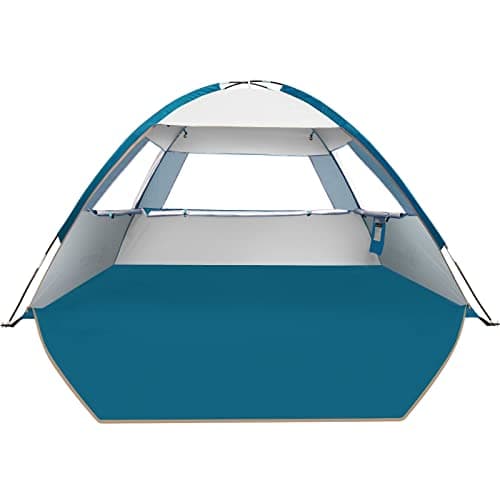 COMMOUDS Beach Tent Sun Shelter for 3/4/6/8 Person, UPF 50+ UV Protection Beach Shade Canopy Tent, Lightweight, Easy Set Up and Carry
