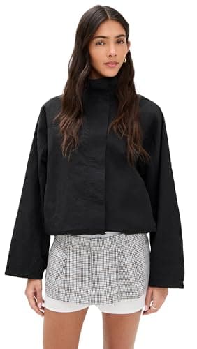 Lioness Women's Shoreline Windbreaker Jacket, Noir, XXS