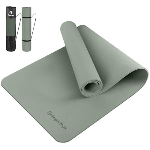 Gruper Yoga Mat Non Slip, 72"L x 24"W x 0.24"/0.32"TH, Anti-Tear Exercise Mat with Carrying Strap and Bag, Pro TPE Yoga Mats for Women, Workout Mats for Home, Pilates and Floor Exercises