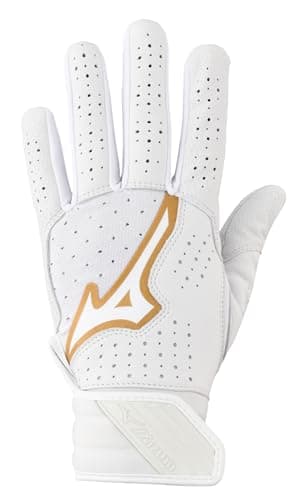 Mizuno Pro Select Fastpitch Women's Softball Batting Glove, White, Extra Large (XL)