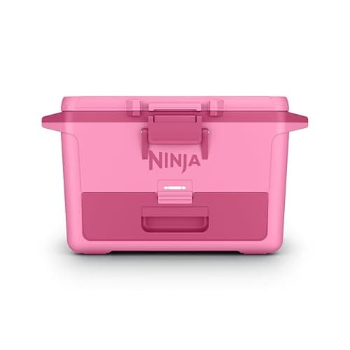 Ninja FrostVault 50qt Hard Cooler with Dry Zone | Integrated Fridge-Temp Dry Storage Drawer | Premium Heavy-Duty Insulated Cooler | Keeps Ice Cold for Days | Strawberry Rhubarb | FB151BP