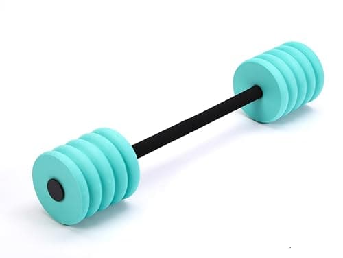 Soulchen Long Aquatic Exercise Dumbbells Foam Water Weights Dumbbell Aquatic Pool Barbells with High Density EVA Foam for Swim Water Aerobics Workouts Loss(Aqua,29.13 Inch)