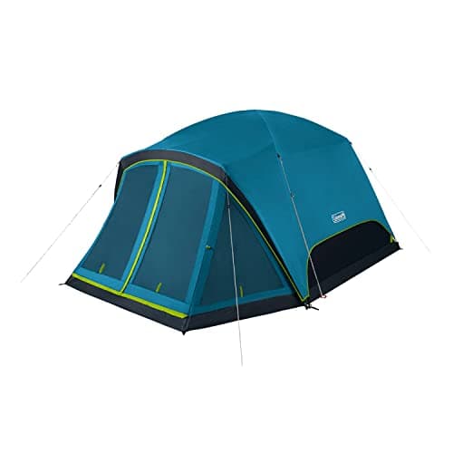Coleman Skydome Dark Room Tent with Screen Room & 5-Minute Setup, Weatherproof 4/6 Person Tent Blocks 90% of Sunlight, Rainfly & Carry Bag Included, Made of PFAS-Free Materials