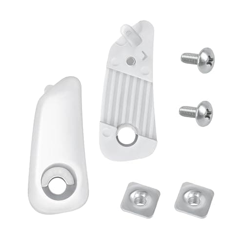 Zfegto Football Helmet Strap-Loc Chinstrap Fastener Kit Fits Riddell SpeedFlex - Left and Right with Screws and T-Nuts (White)