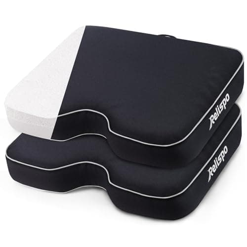 Relispo Stadium Seats for Bleachers with Integral Cutting Memory Foam, Stadium Seat Cushion Waterproof Extra Thick Bleacher Cushion, Portable Stadium Cushions for Indoor Outdoor Events (2 Packs)