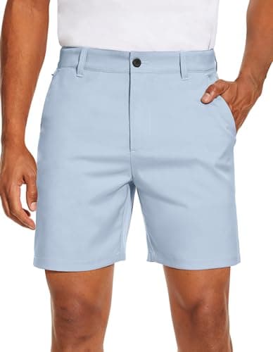 PULI Mens Golf Shorts 7 Inch Inseam Business Dress Casual Stretch Work Hiking Quick Dry