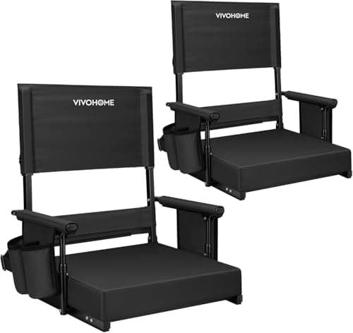 VIVOHOME Adjustable High Back Stadium Seats with Back Support and Cushion