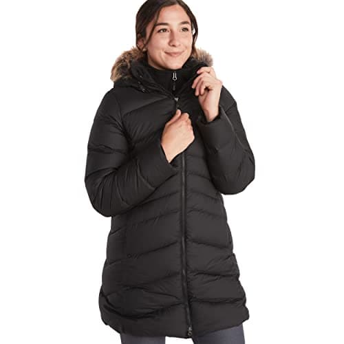 MARMOT Women's Montreal Mid-Thigh Length Down Puffer Jacket, Jet Black, X-Small