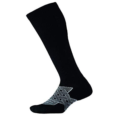 Thorlos Mens Unisex Postal Compression Over The Calf Socks, Black, Small